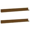 vidaXL Wall Shelf Honey brown Solid pine wood 43.3 x 4.3 x 3.5 in