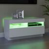 vidaXL TV Cabinet with LED Lights White 31.5x13.8x15.7"