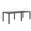 vidaXL Garden Table Brown Plastic Large Durable Garden Table