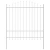 vidaXL Garden Fence White 66.93 x 84.65 in Powder-Coated Steel