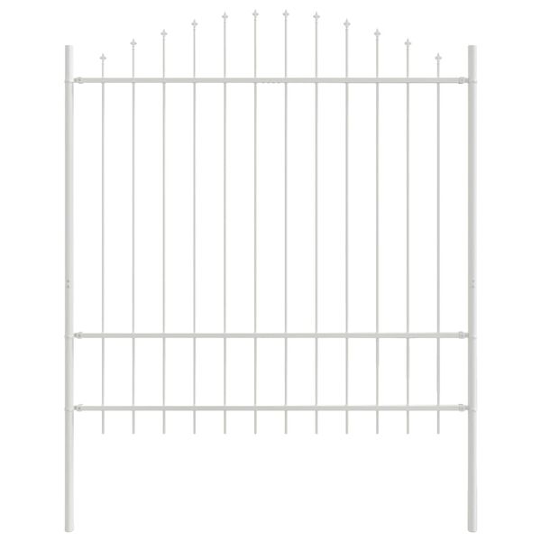 vidaXL Garden Fence White 66.93 x 84.65 in Powder-Coated Steel