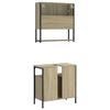 vidaXL Bathroom Furniture Set Sonoma oak Engineered wood Medium
