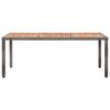 vidaXL Outdoor Dining Set Gray PE Rattan Outdoor Dining Set Rectangular