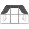 vidaXL Chicken Cage Silver and Silver Grey Galvanized Steel, Polyethylene