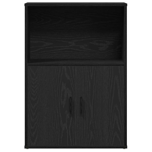 vidaXL Bookcase Black Oak Engineered wood Medium Bookcase Rectangular
