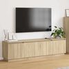 vidaXL TV Cabinet Sonoma Oak 70.87 x 14.96 x 19.29 in Engineered Wood