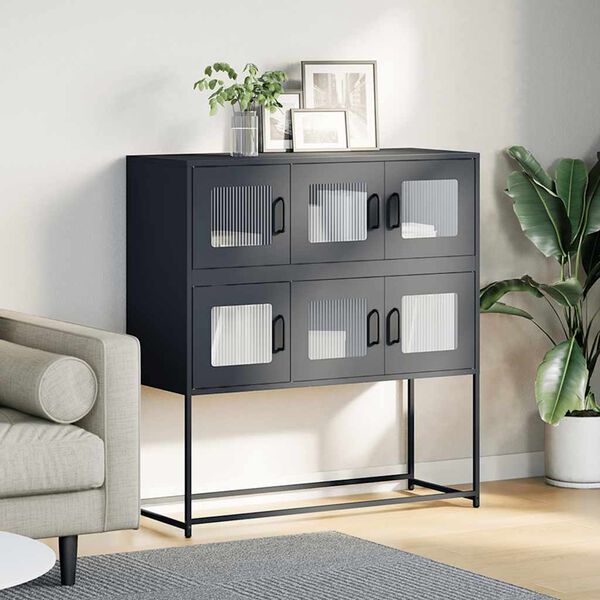 vidaXL Sideboard Anthracite Cold-rolled Steel 39.6 in Sideboard