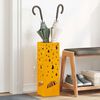 vidaXL Umbrella Stand Mustard 15.5 x 15.5 x 49 cm Metal