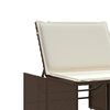 vidaXL Sun Lounger Brown PE Rattan Large Foldable