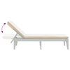 vidaXL Sun Lounger White Polypropylene Standard Adjustable Armrests