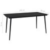 vidaXL Dining Set Black Powder-Coated Steel Large Durable Dining Set