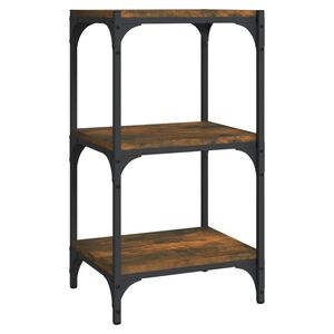vidaXL Book Cabinet Smoked Oak Engineered wood, Steel Compact