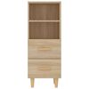 vidaXL Sideboard Sonoma Oak 13.6"x13.4"x35.4" Engineered Wood