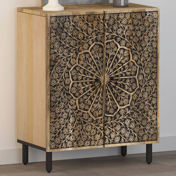 vidaXL Side Cabinet 23.6"x13"x29.5" Solid Wood Mango