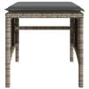 vidaXL Patio Sofa 2-Seater with Table and Stools Grey Poly Rattan