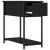vidaXL Bedside Cabinet Set of 2 Black Engineered wood, iron Compact