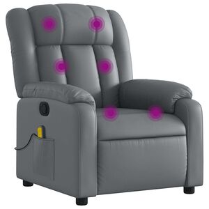 vidaXL Massage Recliner Chair Grey