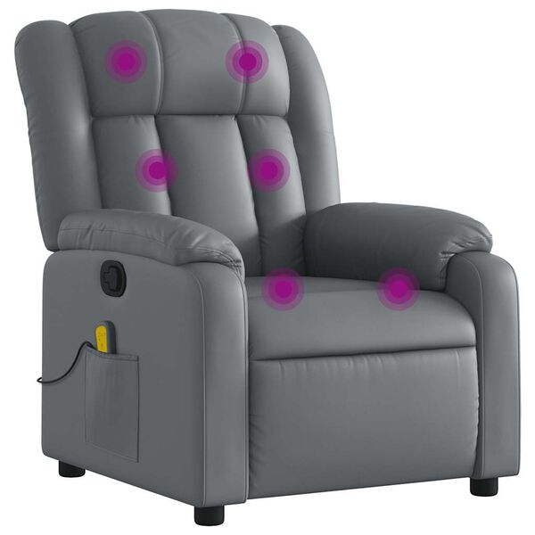 vidaXL Massage Recliner Chair Grey