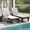 vidaXL Sun Lounger Set of 2 Black Polypropylene Medium Modern
