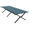 vidaXL Folding Camping Bed Folding Manual Leaf pattern Oxford Fabric