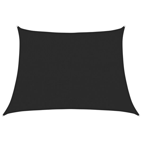 vidaXL Sunshade Sail 1.75 oz/ft&sup2; Black 4/5x9.8' HDPE