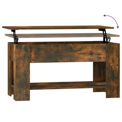 vidaXL Coffee Table Smoked Oak 39.8"x19.3"x20.5" Engineered Wood