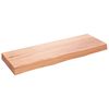 vidaXL Wall Shelf Light brown Solid oak wood with a varnish finish