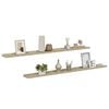 vidaXL Wall Shelf Set of 2 Sonoma Oak MDF Medium Wall Mounting