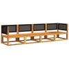 vidaXL Garden Sofa Set Black Solid Acacia wood Large Modular