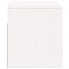 vidaXL Wall-mounted Bedside Cabinet Set of 2 White Solid pine wood