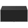 vidaXL Garden Storage Box Black PE Rattan Medium Garden Storage Box