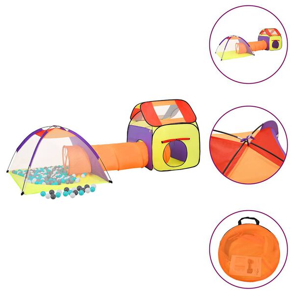 vidaXL Play Tent Multicolor Polyester, Steel, PE Colorful Play Tent