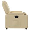 vidaXL Recliner Chair Cream Fabric Medium Adjustable Armrests