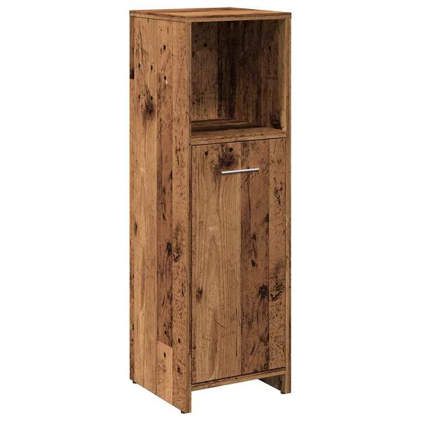 vidaXL Bathroom Cabinet Old Wood Engineered Wood Slim