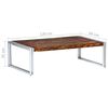 vidaXL Coffee Table Varies by unit Solid reclaimed wood, powder-coated iron