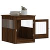 vidaXL Dog Crate Furniture Brown Oak Engineered Wood, Steel Locks