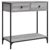 vidaXL Console Table Grey Sonoma Engineered wood, Metal Medium