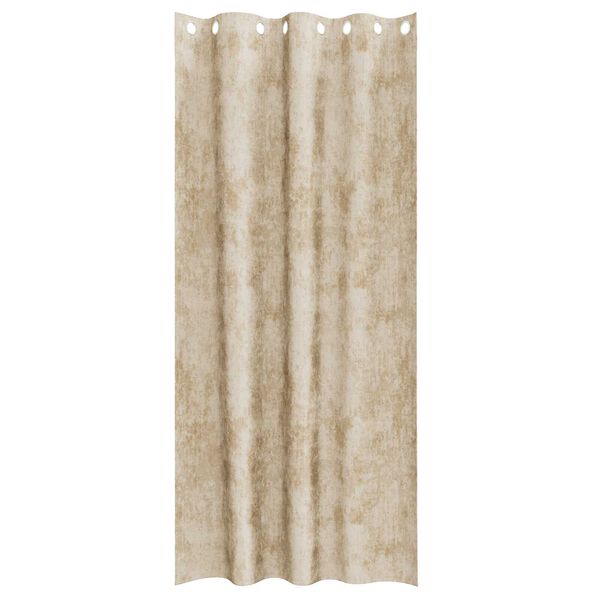 vidaXL Velvet Curtains 2 pcs Cream 102.36 x 55.12 in Velvet