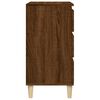 vidaXL Bedside Cabinet Brown oak Engineered wood Medium Bedside Cabinet