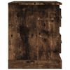 vidaXL Bedside Cabinet Set of 2 Smoked oak Engineered wood