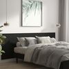 vidaXL Wall Headboard Black Engineered Wood 94.5 in x 0.6 in x 31.5 in