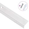 vidaXL Stair Nosings in L-shape 15 pcs Aluminium 35.4 " Silver