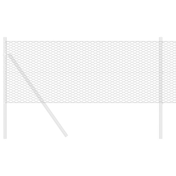 vidaXL Hexagon Fence Gray 2.6'x 82'Steel