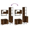 vidaXL Bathroom Furniture Set Smoked Oak