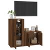 vidaXL TV Cabinet Set Set of 2 Brown Oak Engineered Wood Medium