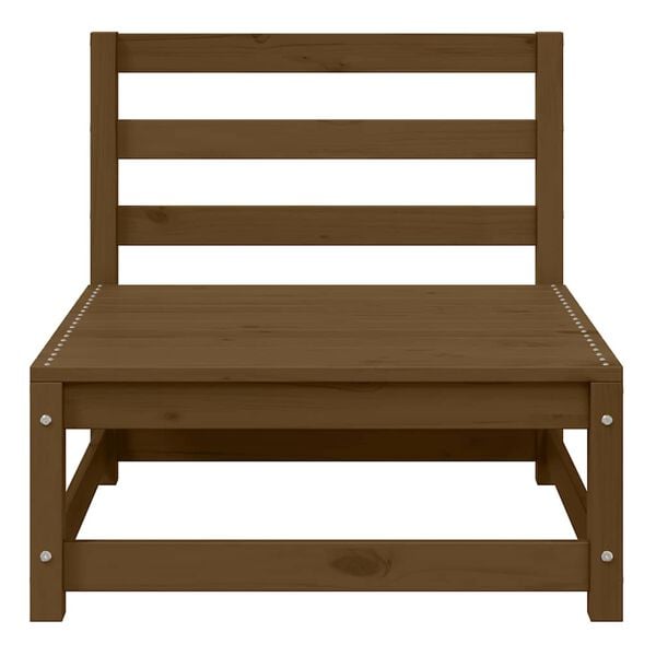 vidaXL Middle Sofa Honey brown Solid pine wood Small Modular