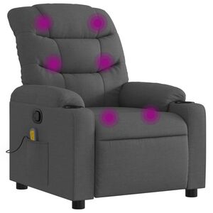 vidaXL Massage Recliner Chair Dark gray