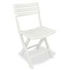 vidaXL Garden Furniture Set White Plastic Foldable Bistro Table
