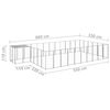 vidaXL Dog Kennel Silver and silver grey PE, powder-coated steel