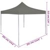 vidaXL Party Tent Anthracite Powder-coated steel 10x10 ft Collapsible